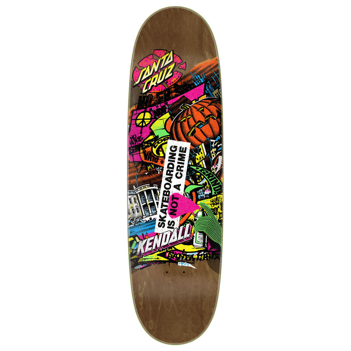 Santa Cruz Kendall Street Art Collage VX Skateboard Deck - 9.00