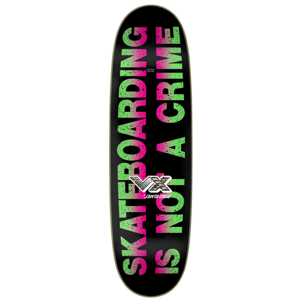 Santa Cruz Kendall Street Art Collage VX Skateboard Deck - 9.00