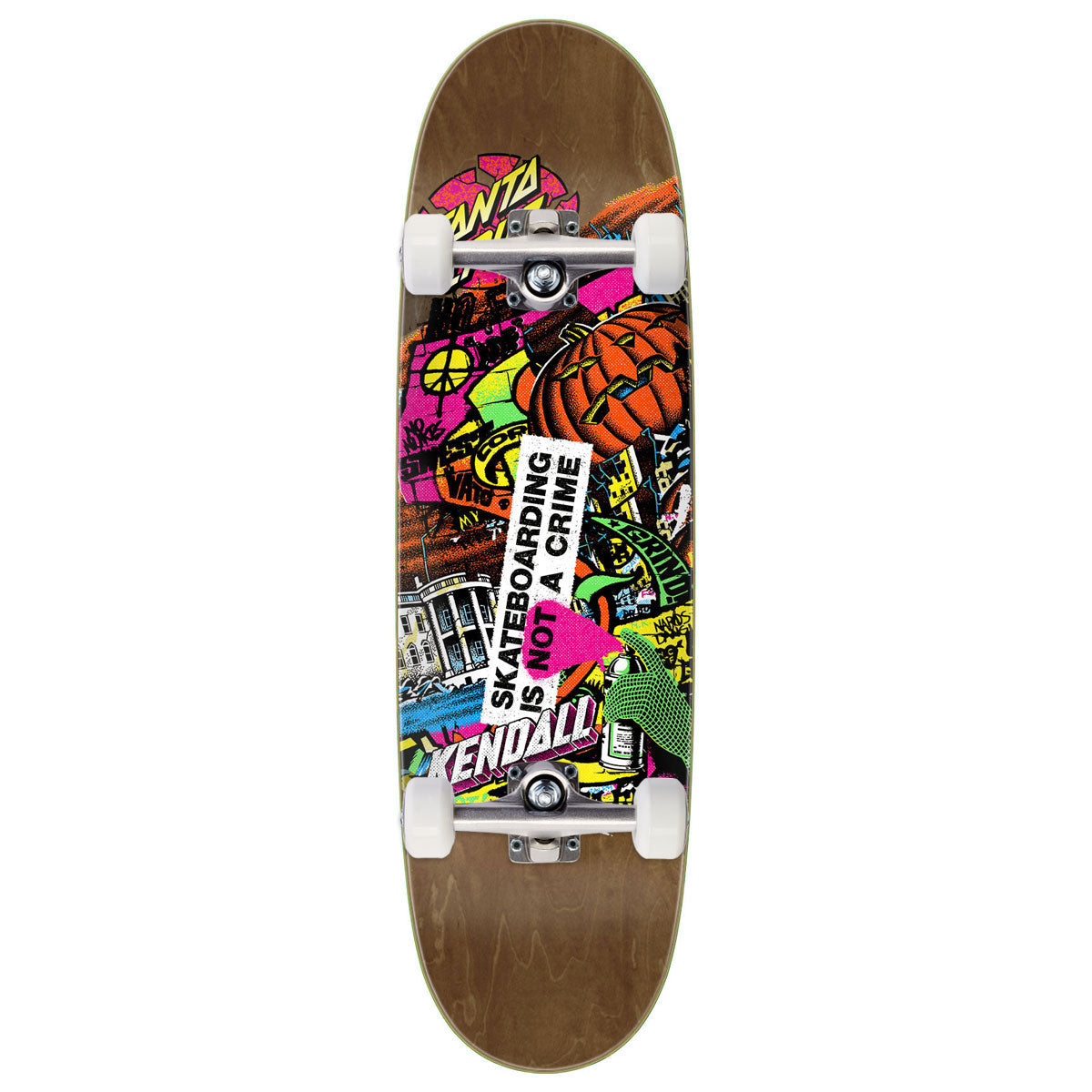 Santa Cruz Kendall Street Art Collage VX Skateboard Complete - 9.00