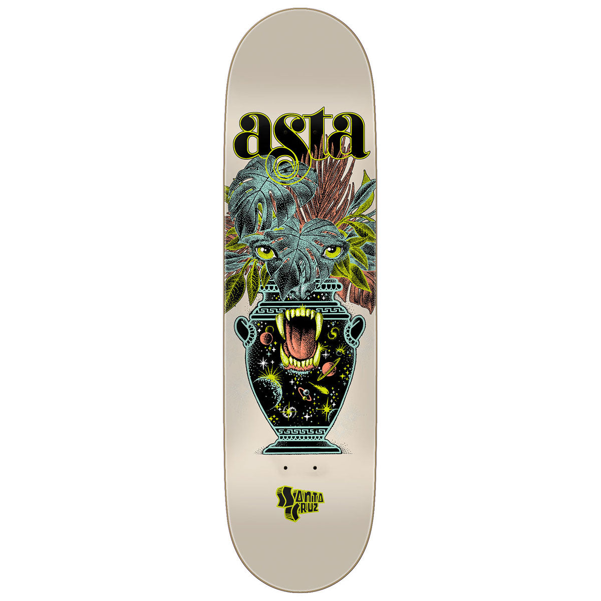 Santa Cruz Asta Cosmic Eyes Twin Pro Skateboard Deck - 8.20