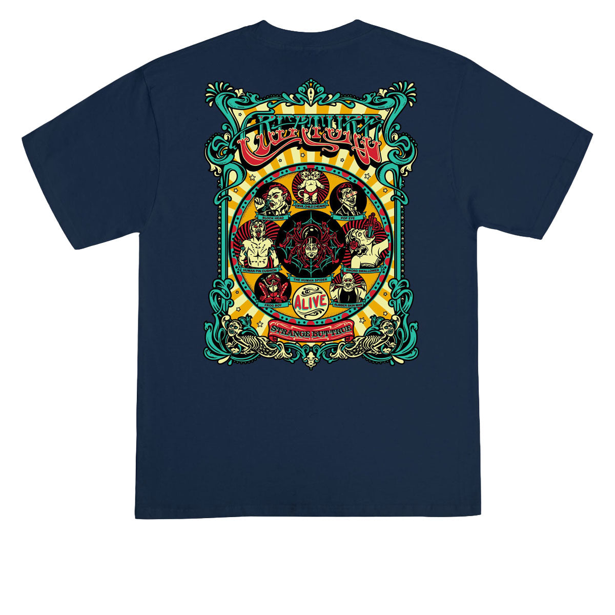 Creature Sideshow T-Shirt - Navy image 1