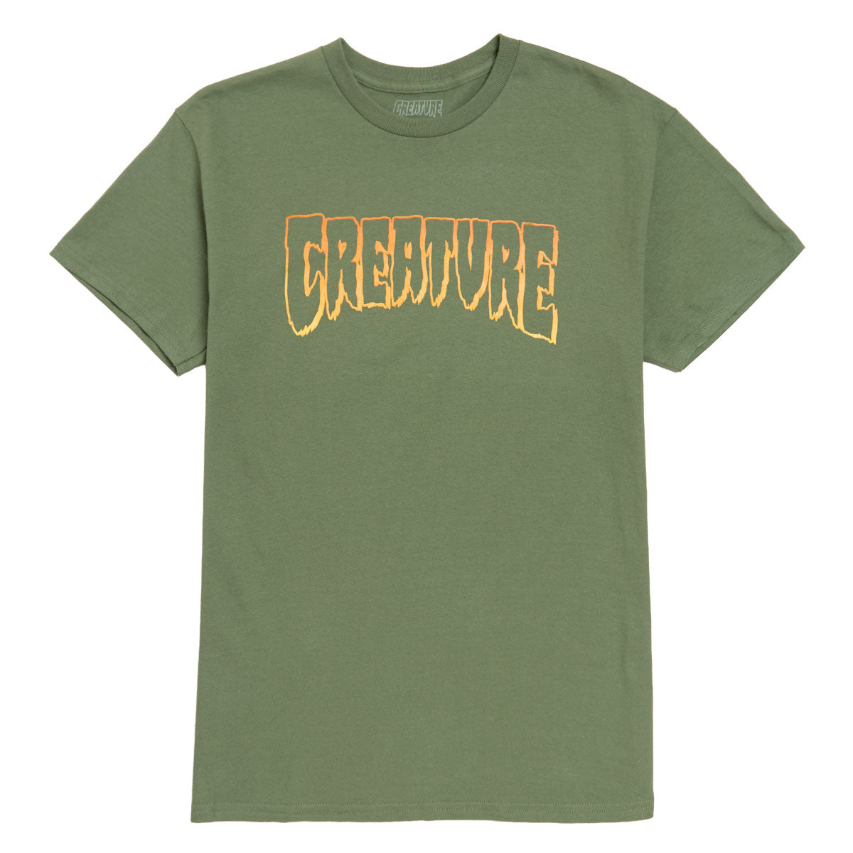 Creature Logo Outline T-Shirt - Military Green II image 1