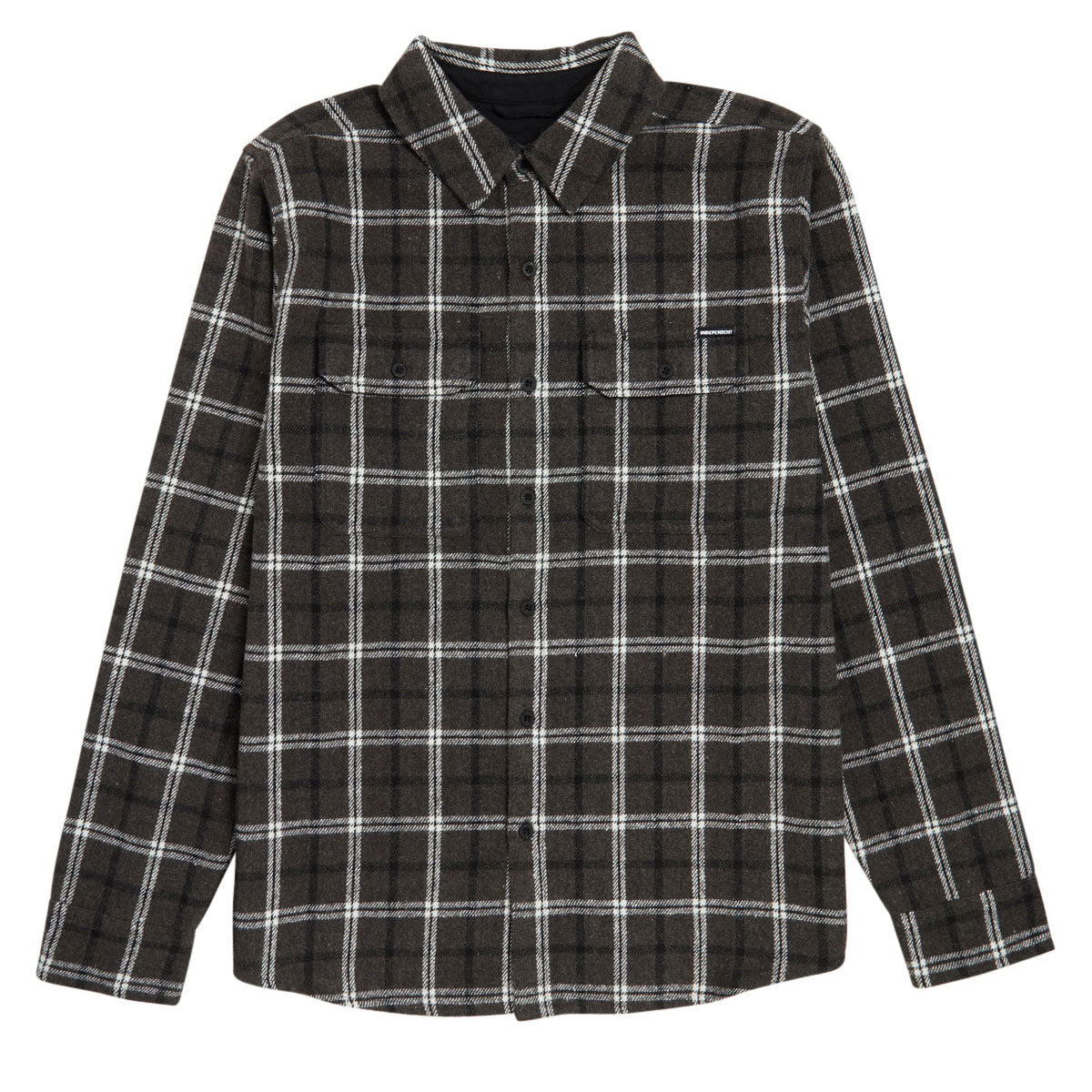 Independent Belmont Long Sleeve Flannel Shirt - Black/White image 1