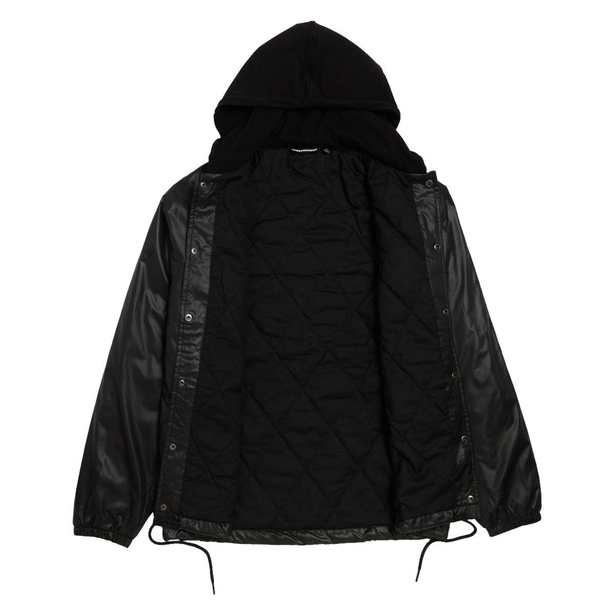 Independent Dressen Skull Rose Hooded Windbreaker Jacket - Black image 3