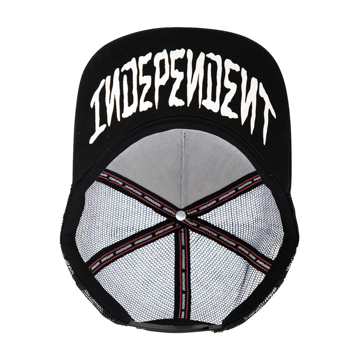 Independent Dressen Skull Rose Snapback Hat - White/Black image 4