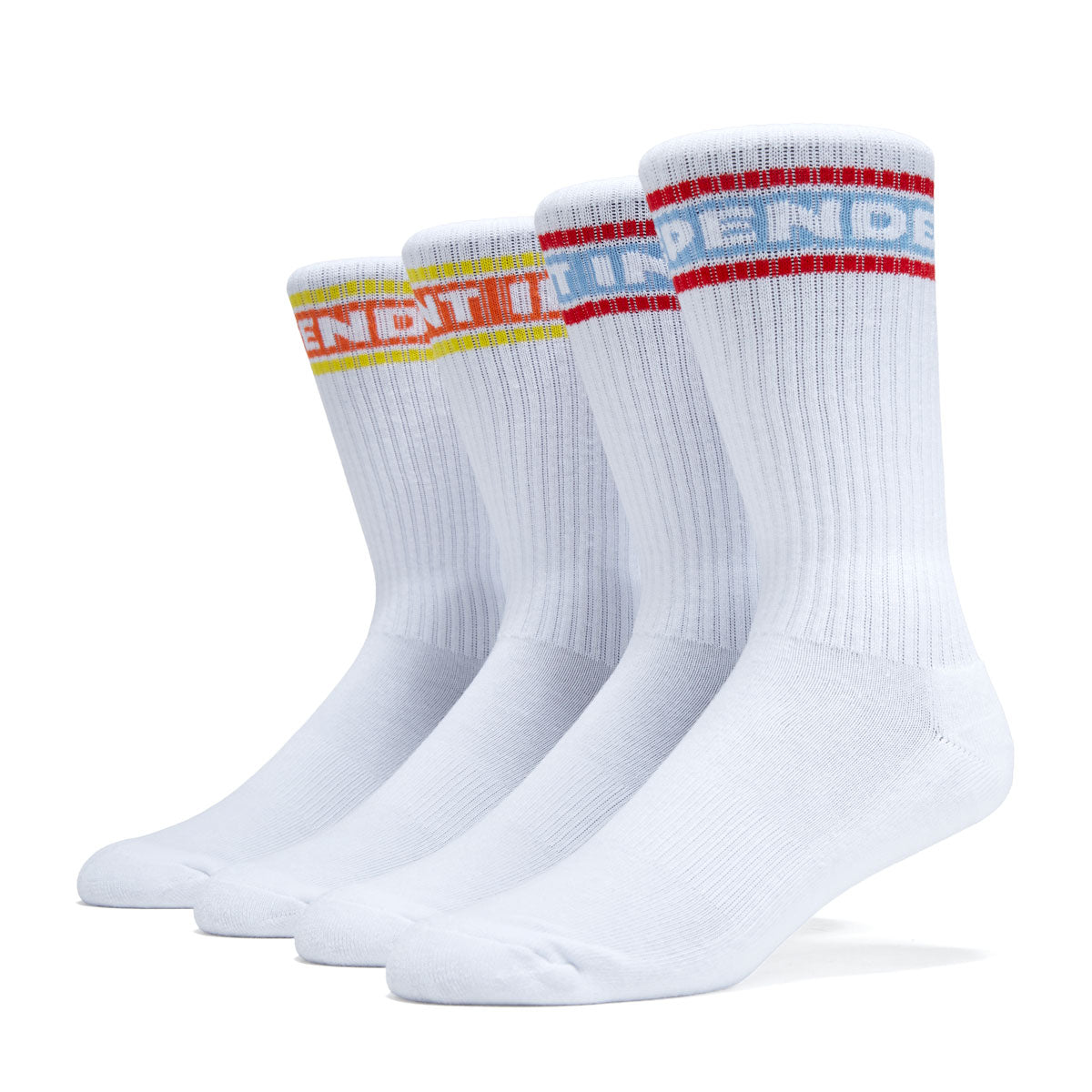 Independent Bar Logo Crew 2 Pack Of Socks - White Multi image 1