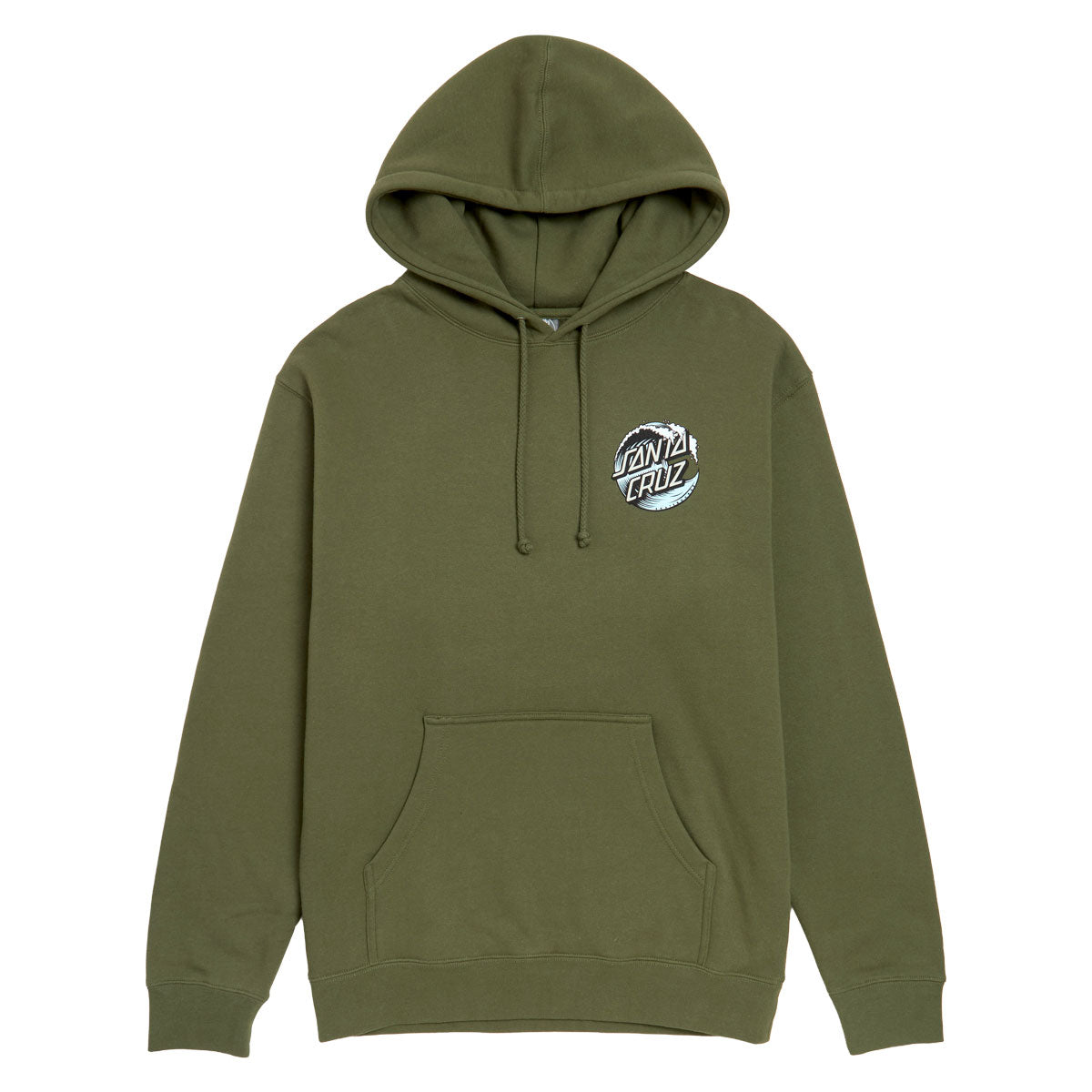 Santa Cruz Wave Dot Hoodie - Army/Light Blue image 1