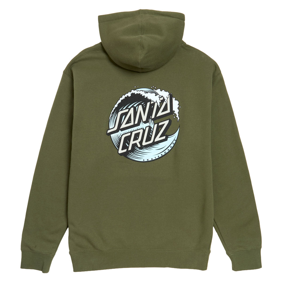 Santa Cruz Wave Dot Hoodie - Army/Light Blue image 2