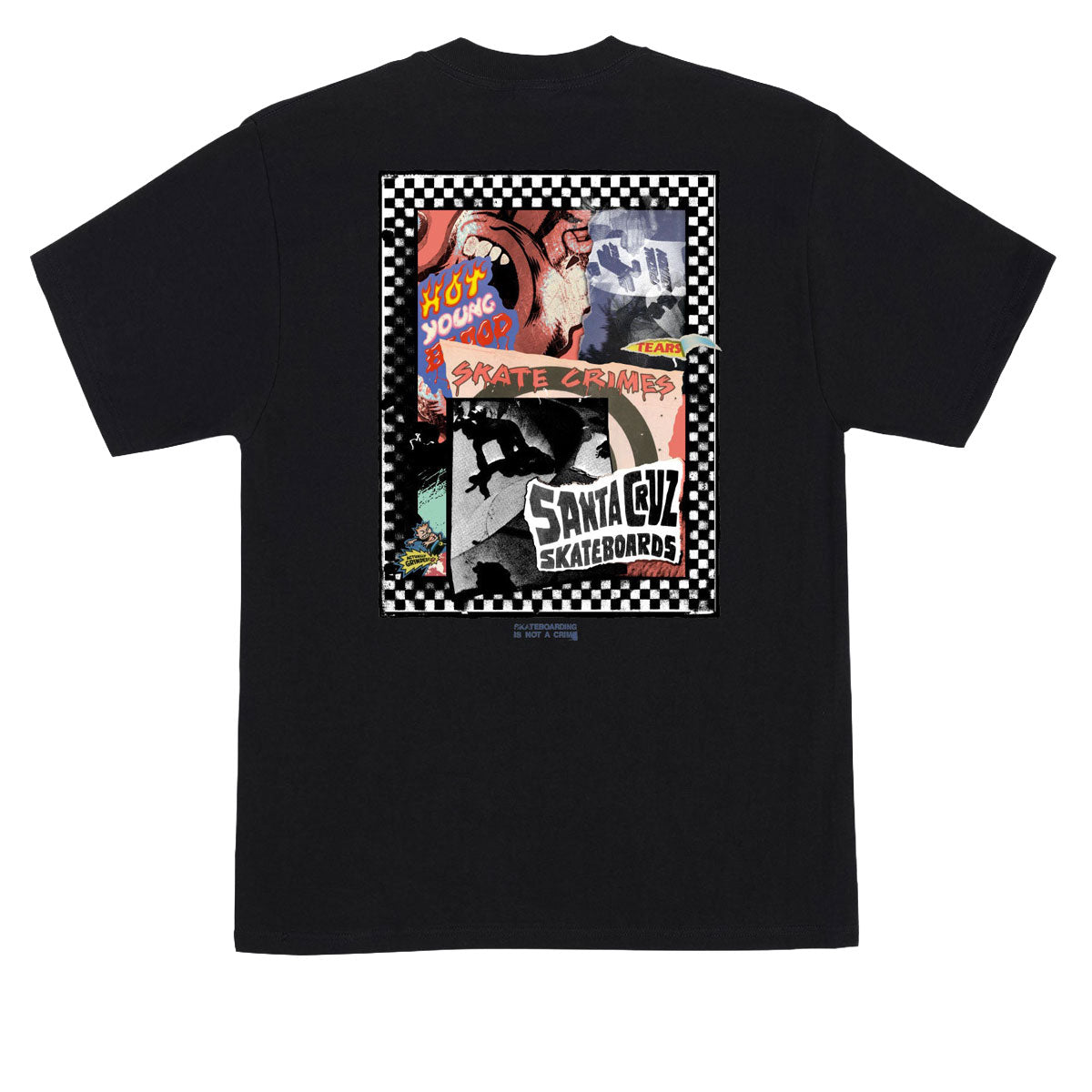 Santa Cruz Ad Collage T-Shirt - Black image 2