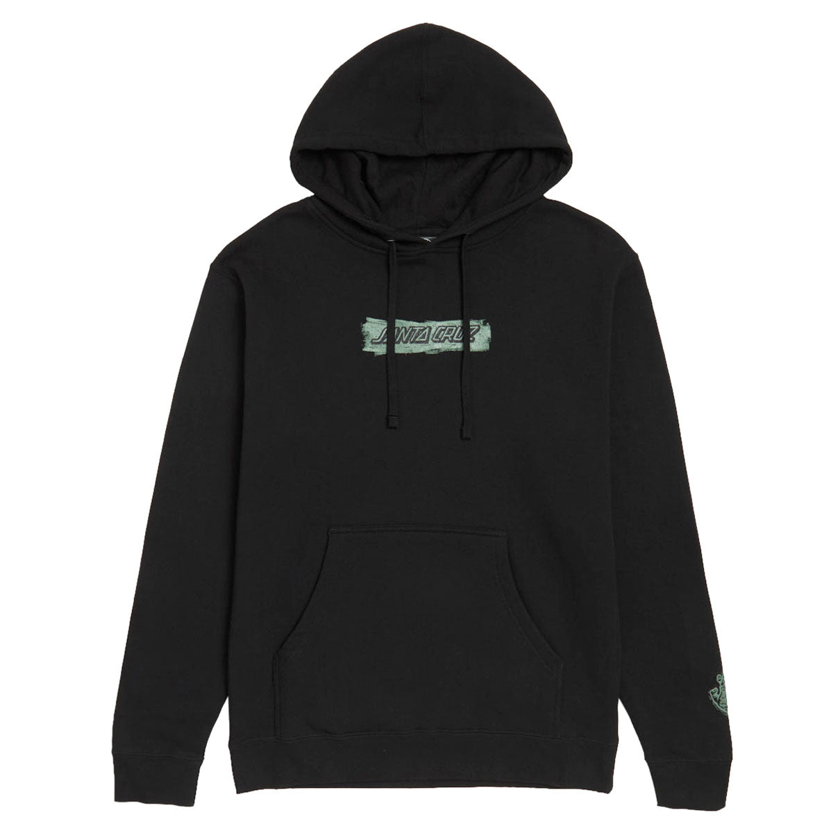 Santa Cruz Cut Strip Front Hoodie - Black image 1