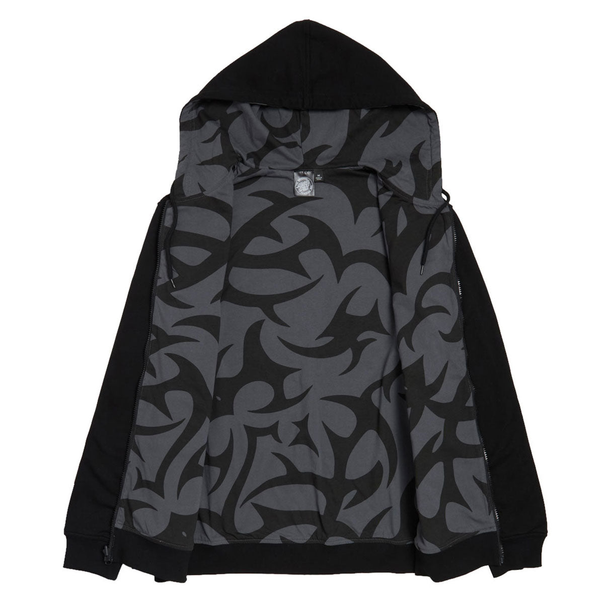 Santa Cruz Dressen Tribal Arch Reversible Hooded Jacket - Black image 5