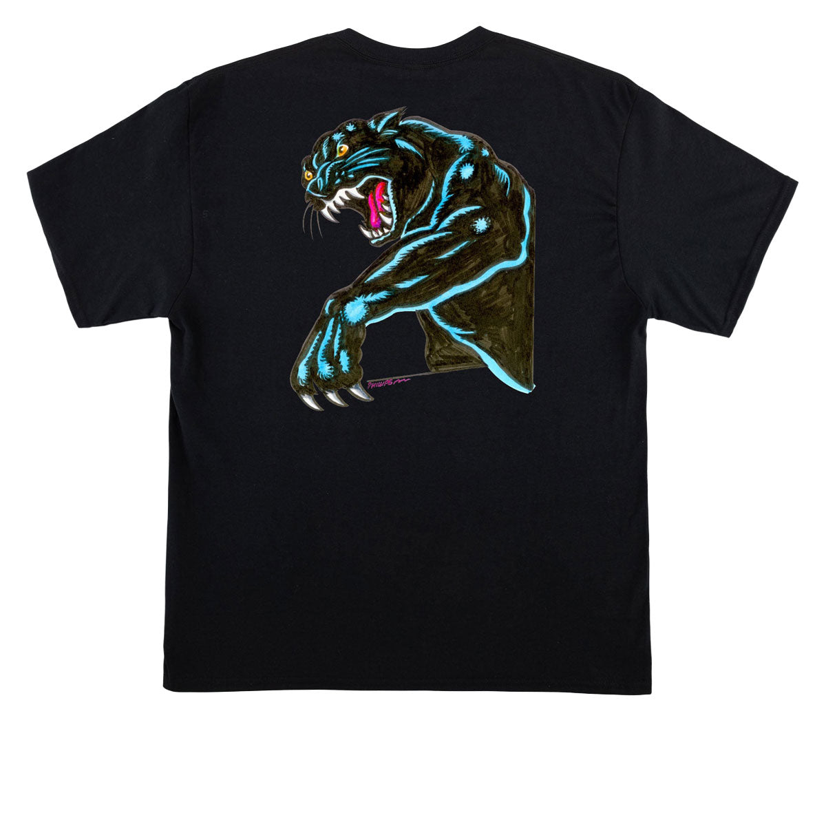 Santa Cruz Natas Sketch Panther T-Shirt - Black image 1