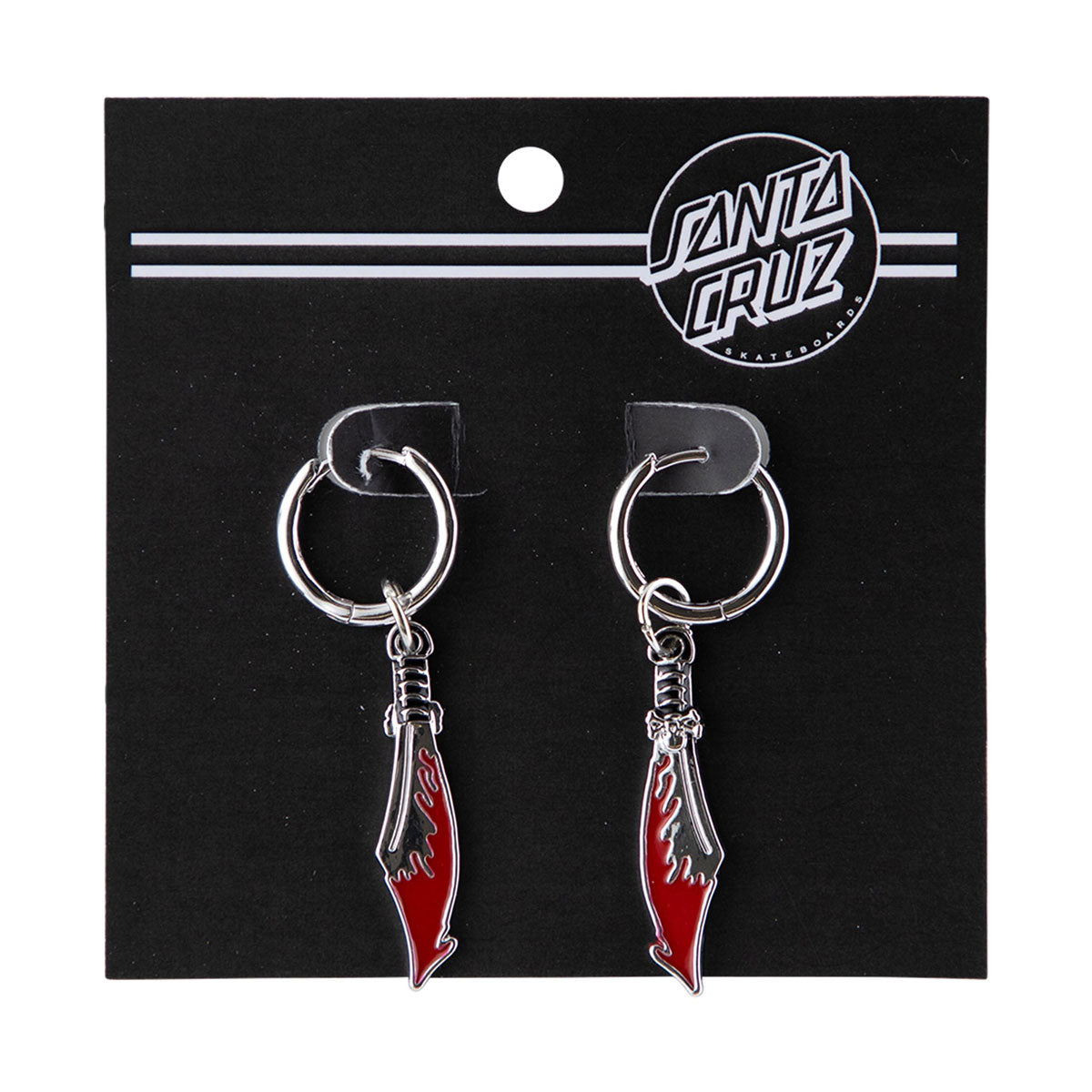 Santa Cruz Meek Slasher Sword Earring Set - Silver/Red image 1
