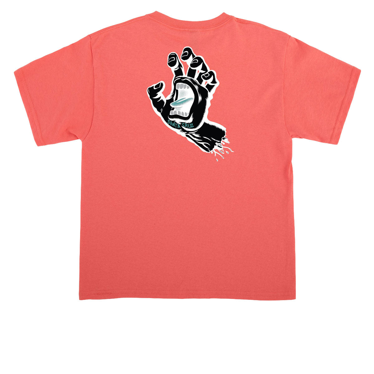 Santa Cruz Youth Screaming Hand T-Shirt - Coral Silk Inverted image 1