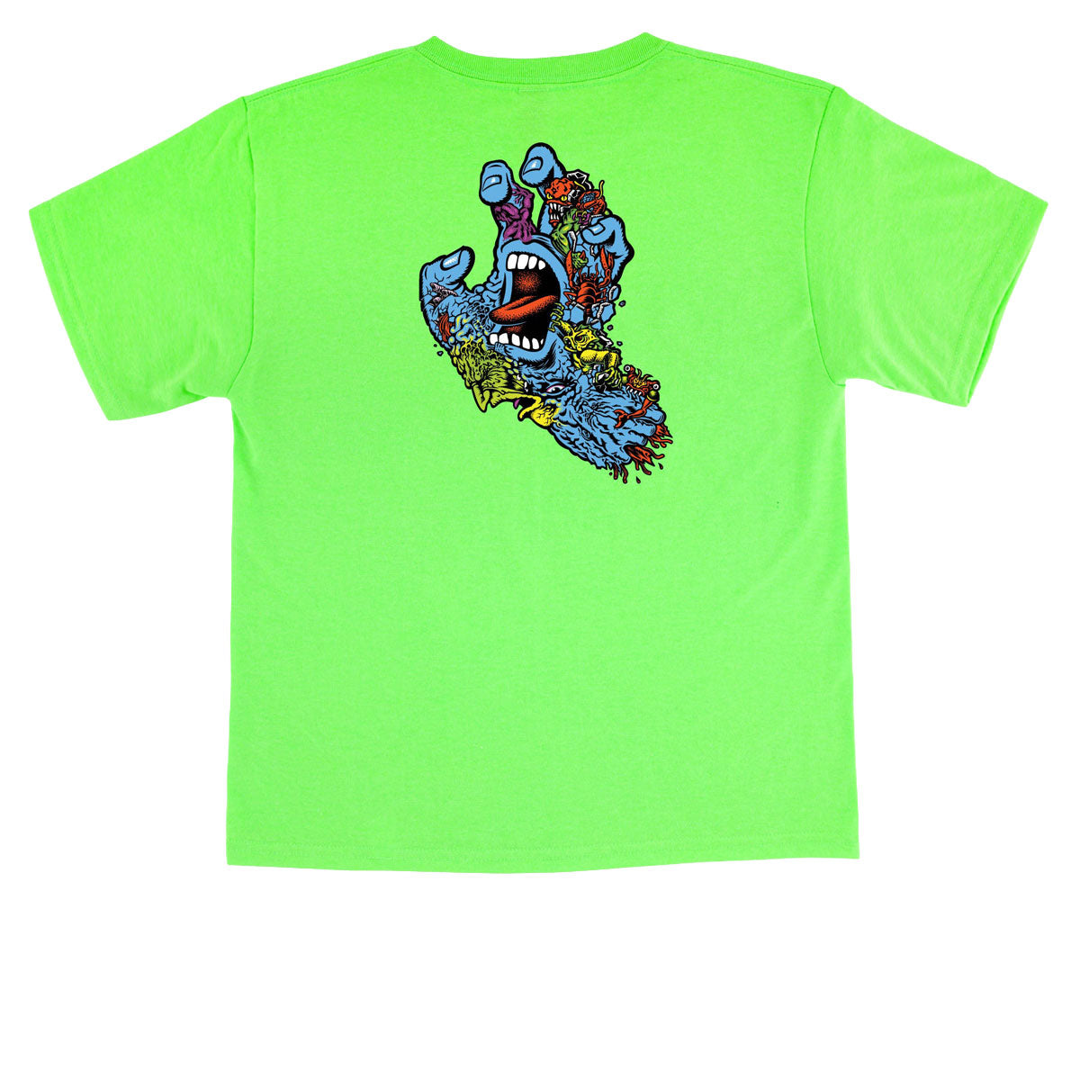 Santa Cruz Youth Roskopp Screaming Five T-Shirt - Neon Green image 1