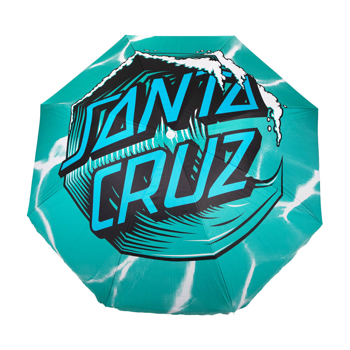 Santa Cruz Wave Dot Beach Umbrella - Teal image 2