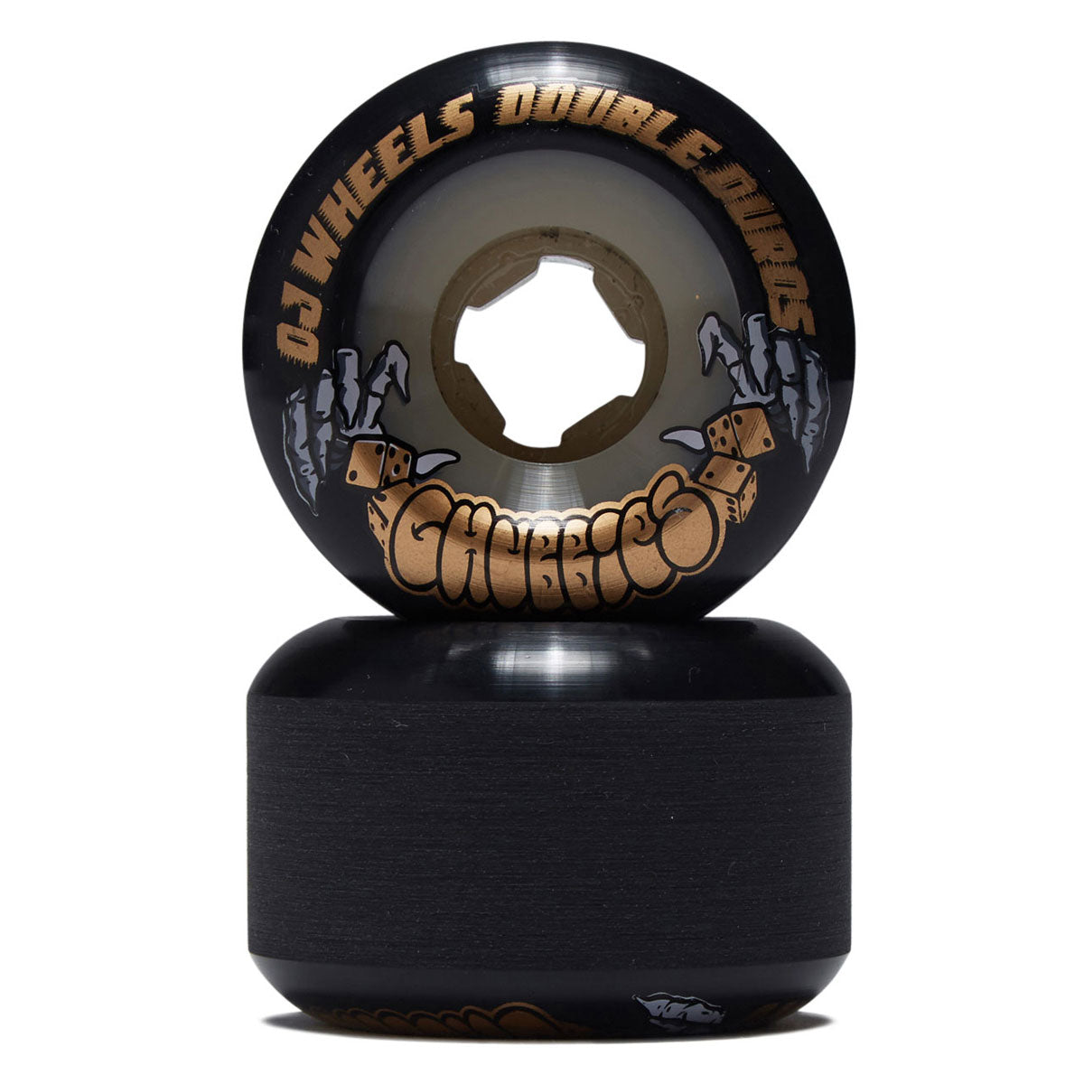 OJ Double Duro Gum Chubbies 99a/95a Skateboard Wheels - Black - 56mm image 2