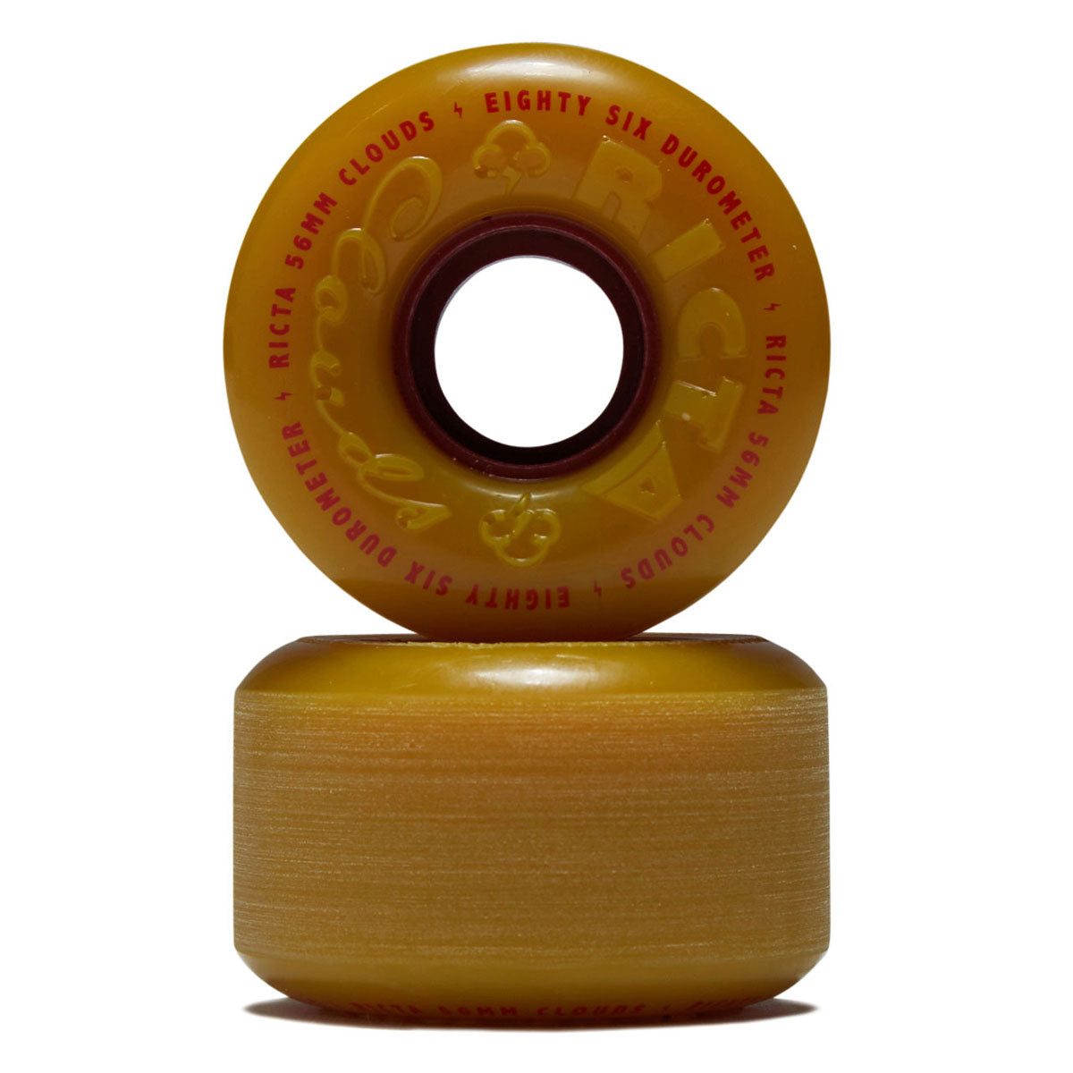 Ricta Clouds 86a Skateboard Wheels - Mustard - 56mm image 2