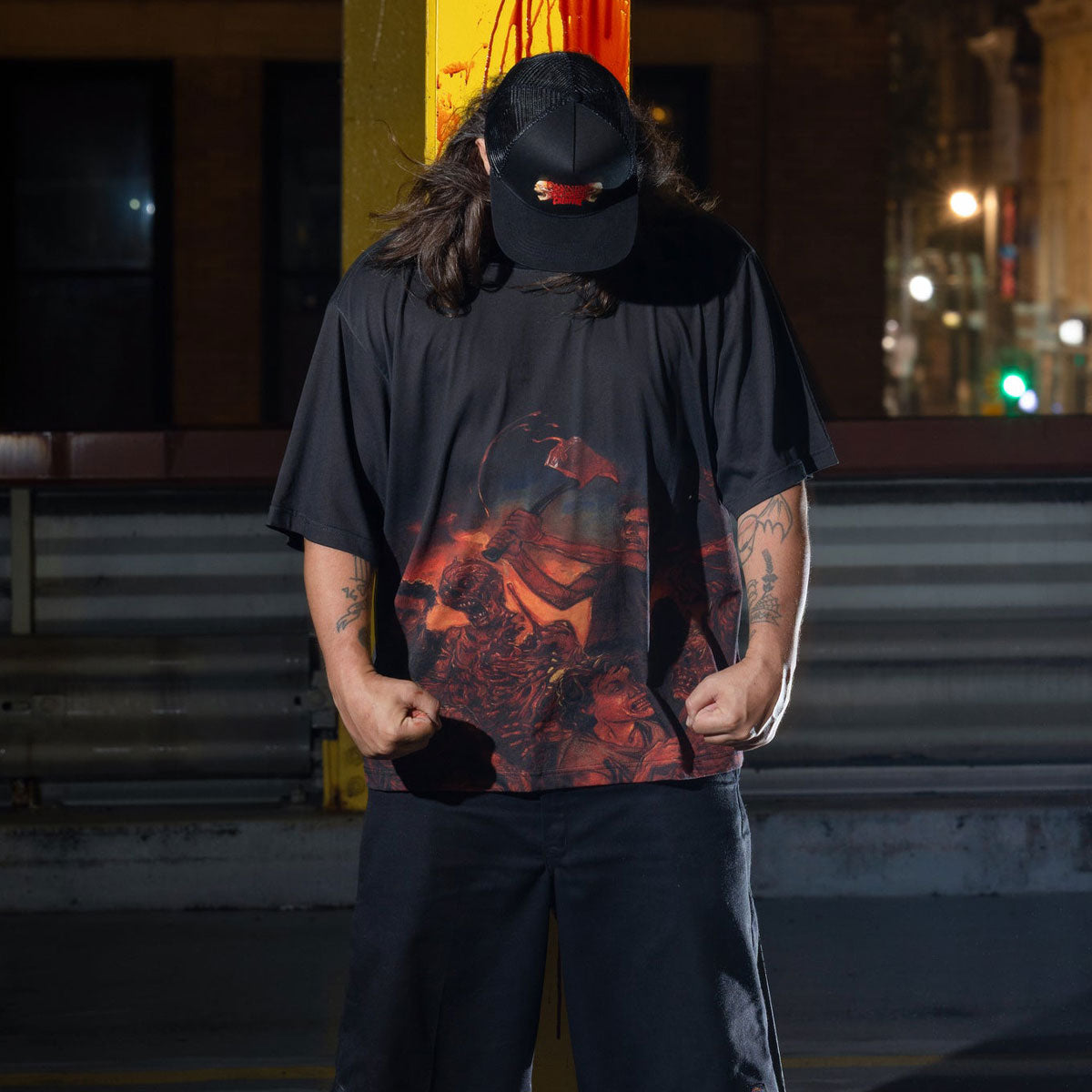 Creature x Cannibal Corpse Ringer T-Shirt - Black image 3
