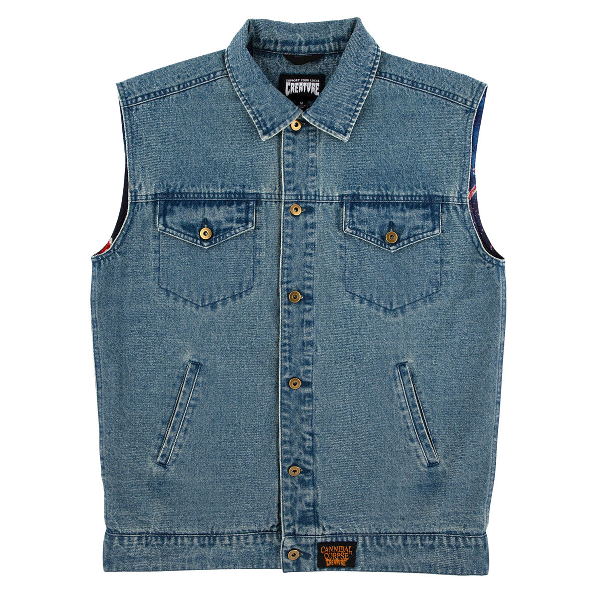 Creature x Cannibal Corpse Denim Vest - Light Denim image 1