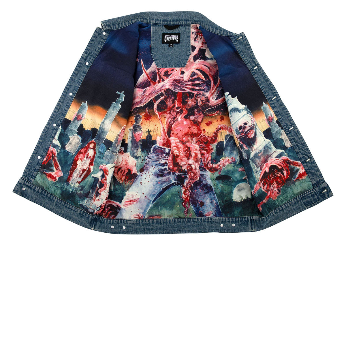 Creature x Cannibal Corpse Denim Vest - Light Denim image 2