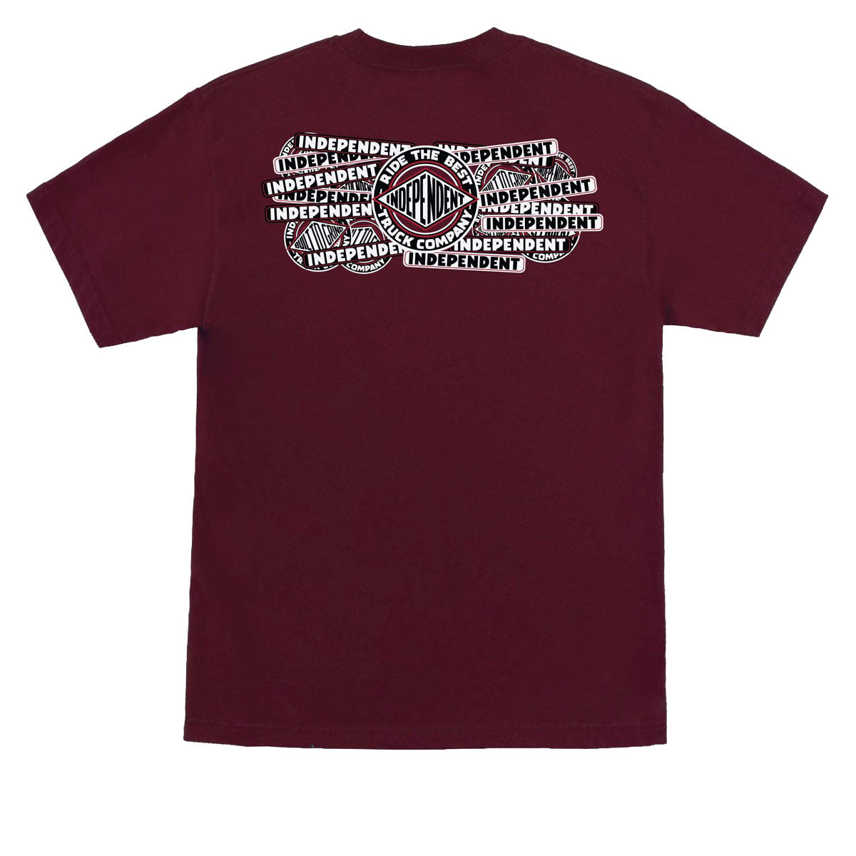 Independent Sticker Slap T-Shirt - Maroon image 1