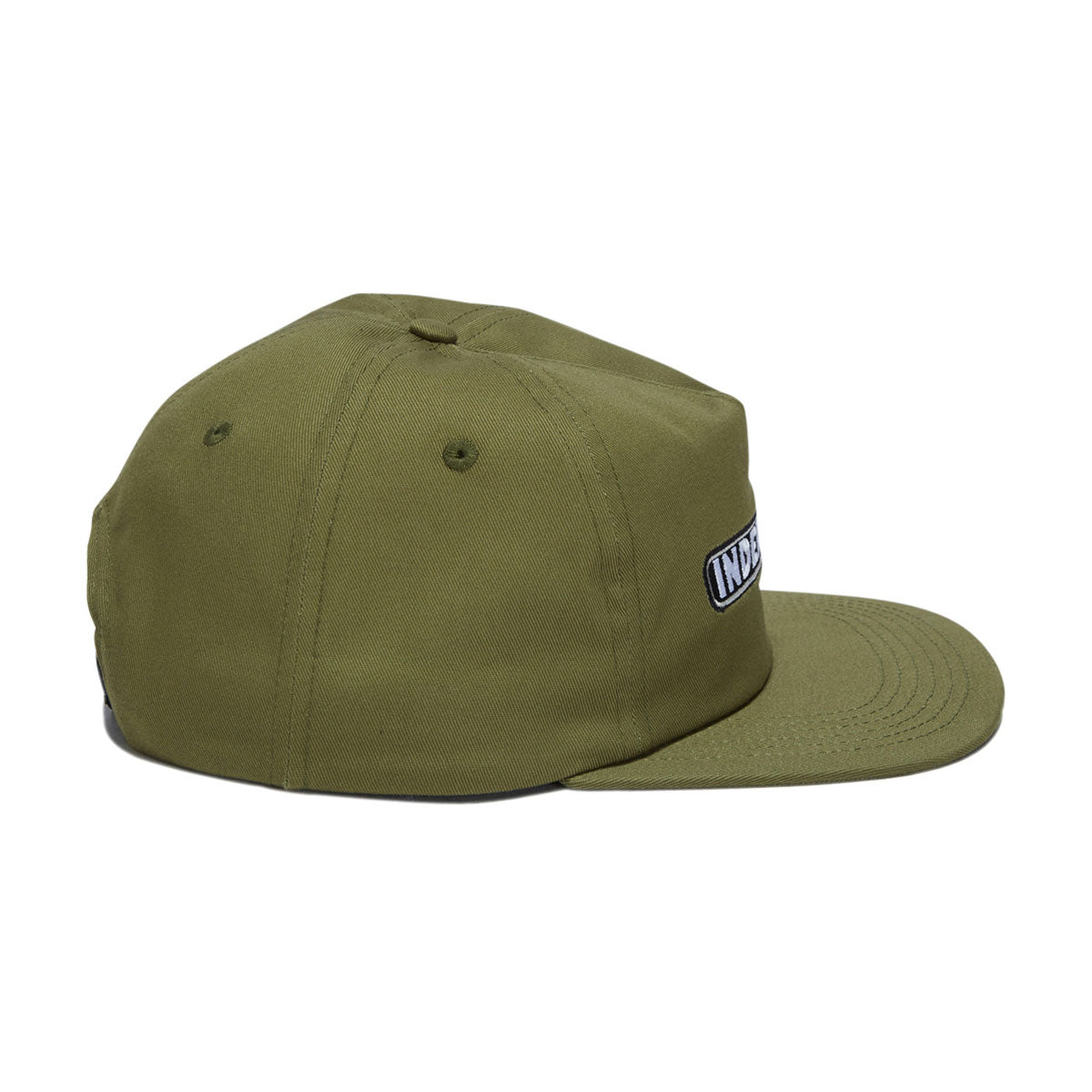 Independent Bar Logo Snapback Hat - Army Green image 4