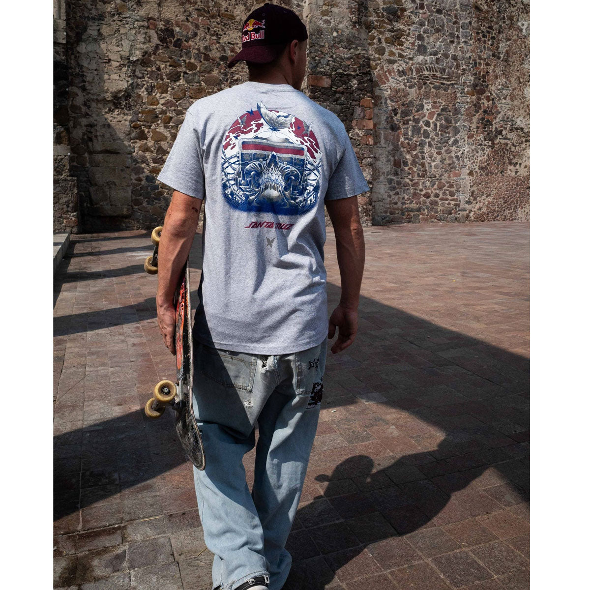 Santa Cruz Wooten Cyber Skull T-Shirt - Heather Grey image 3