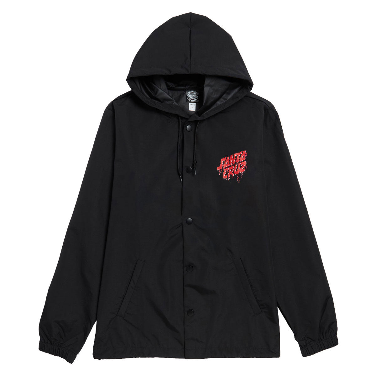 Santa Cruz Delfino Spotlight Dot Hooded Windbreaker Jacket - Black image 1