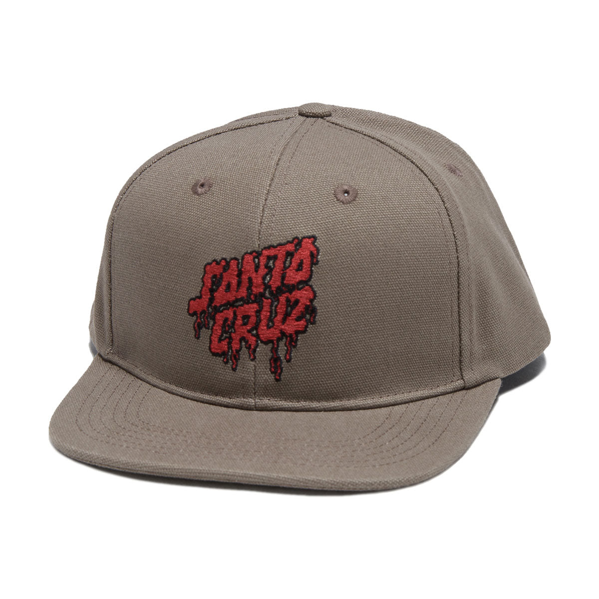 Santa Cruz Plasma Stacked Strip Snapback Hat - Khaki image 1