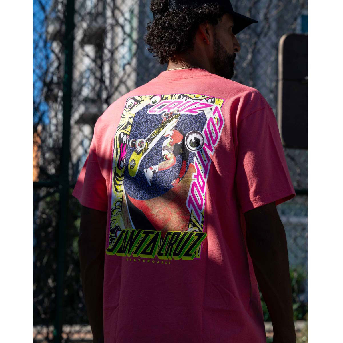 Santa Cruz Roskopp Cruz Control T-Shirt - Coral image 3