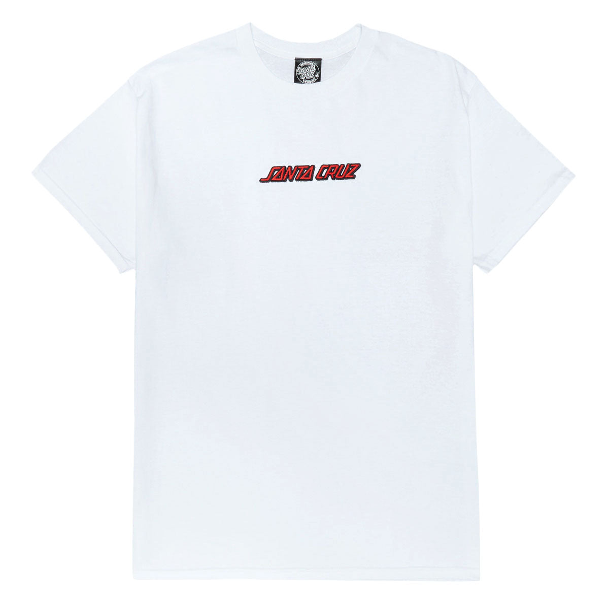 Santa Cruz Strip Embroidered T-Shirt - White image 1