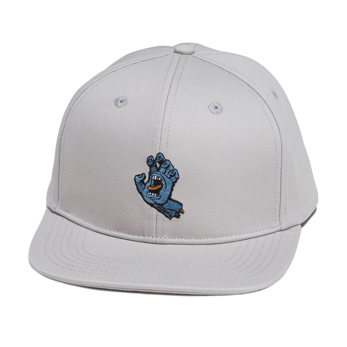 Santa Cruz Screaming Hand Snapback Hat - Light Grey image 1