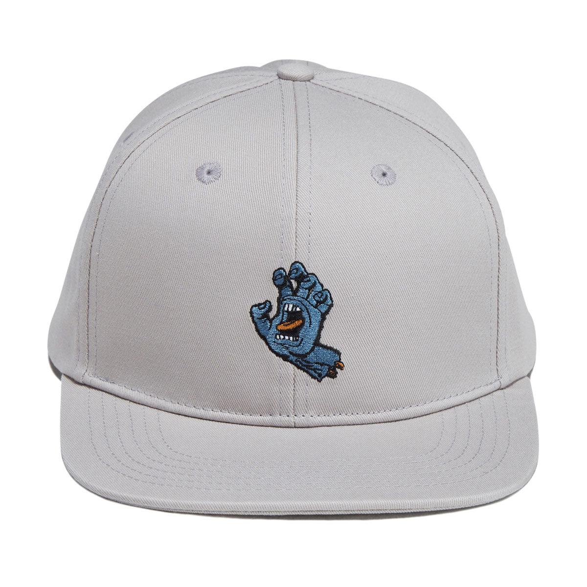 Santa Cruz Screaming Hand Snapback Hat - Light Grey image 5