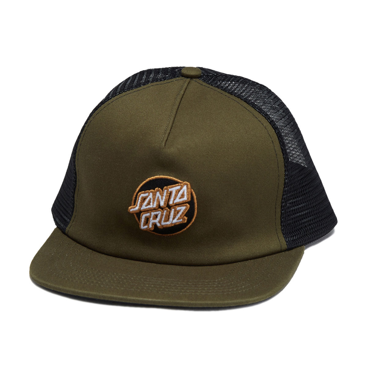 Santa Cruz Cruz Embroidered Trucker Hat - Olive/Black image 1