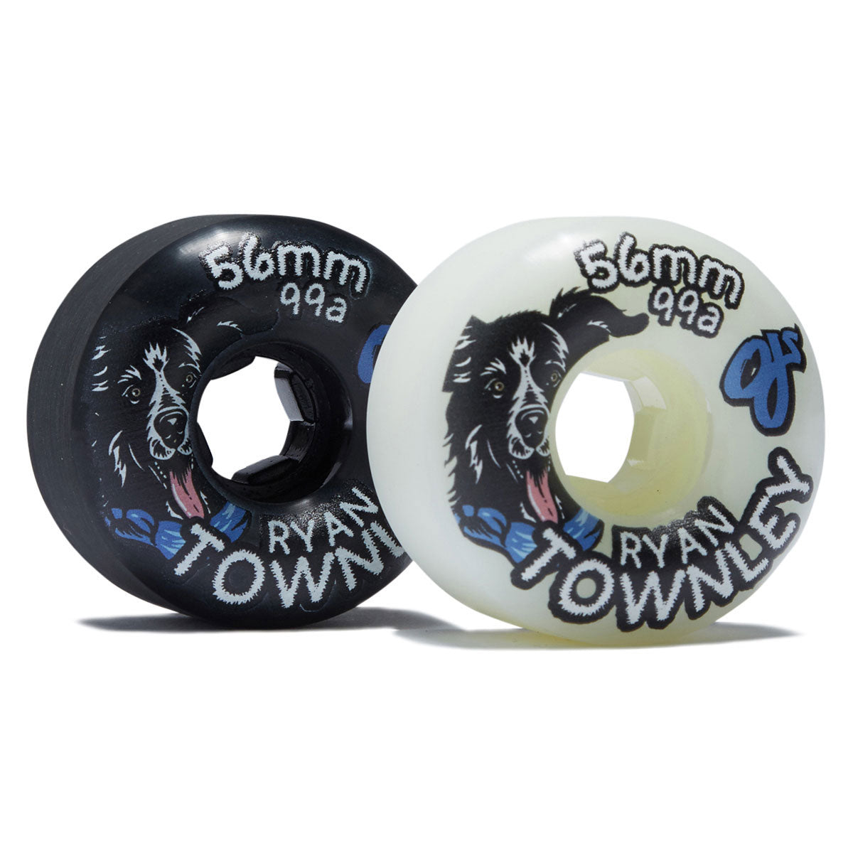 OJ Ryan Townley Pup Chubbies 99a Skateboard Wheels - White/Black - 56mm image 1