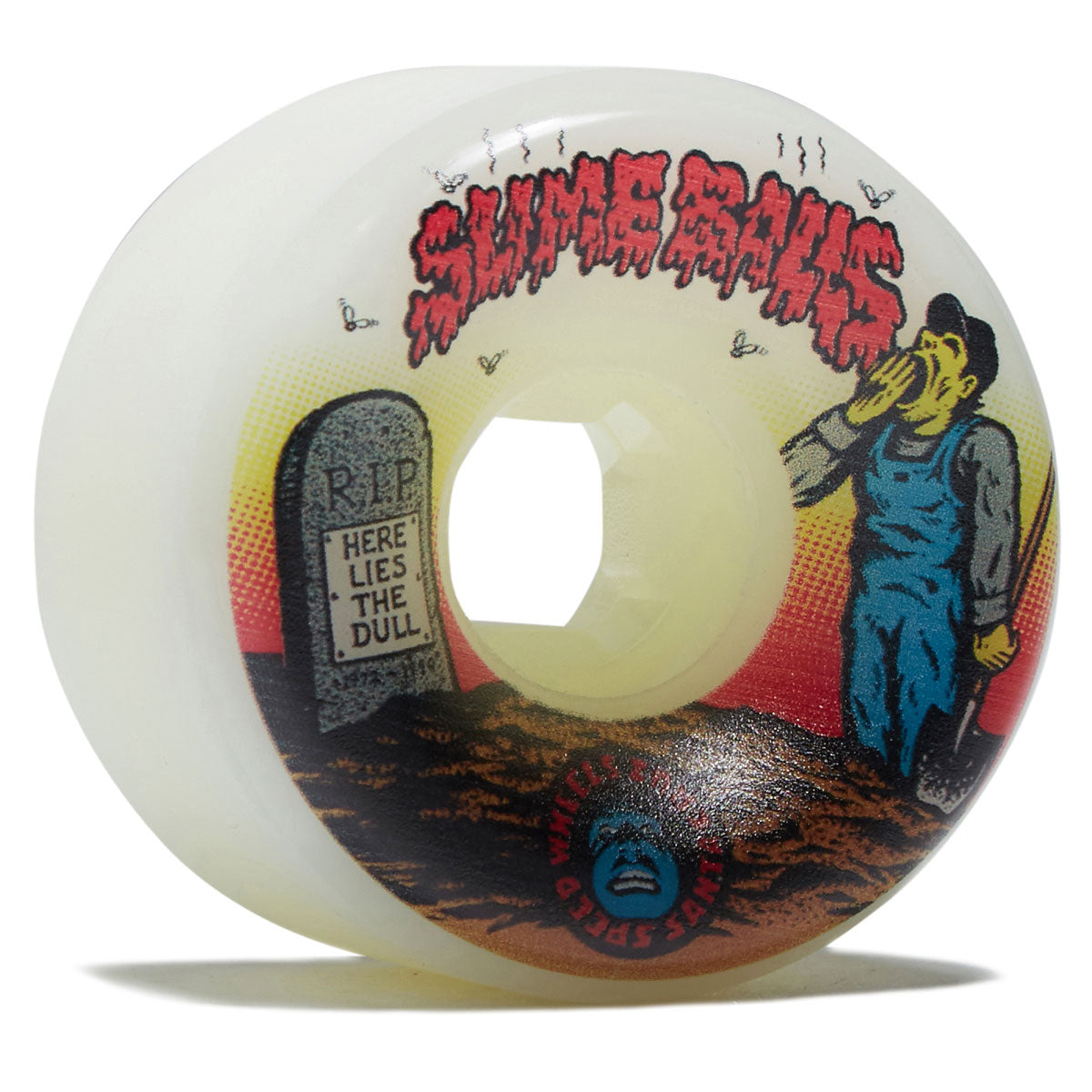 Slime Balls Death of Dull Vomits 95a Skateboard Wheels - White - 60mm image 1