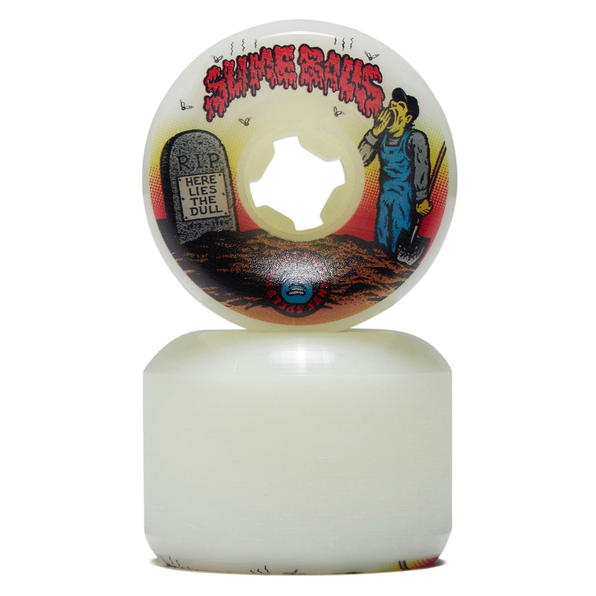 Slime Balls Death of Dull Vomits 95a Skateboard Wheels - White - 60mm image 2
