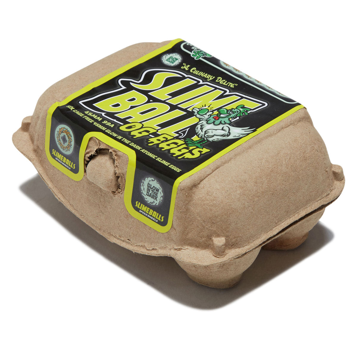 Slime Balls OG Eggs Mini Chubbies 99a Skateboard Wheels - Glow In The Dark - 45mm image 3