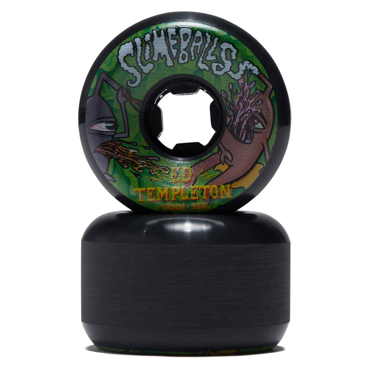 Slime Balls Ed Templeton Vomits 99a Skateboard Wheels - Black - 58mm image 2