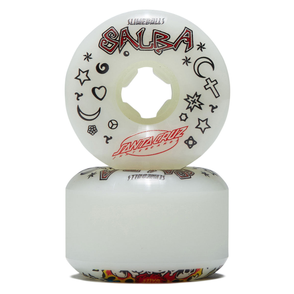 Slime Balls Salba Witch Doctor Reissue Chubbies 99a Skateboard Wheels - White - 56mm image 2