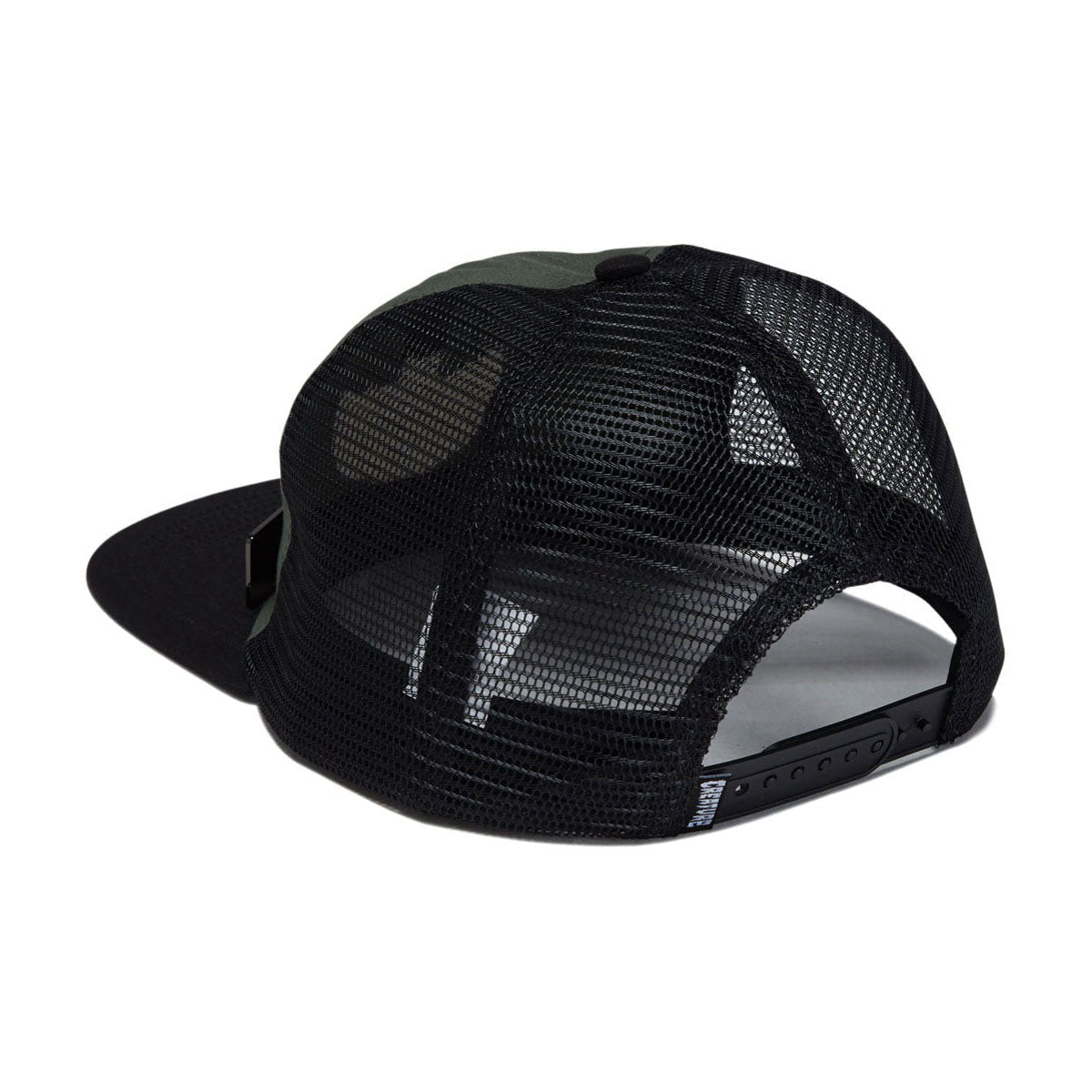 Creature Gravette Hippie Skull 20th Snapback Hat - Green/Black image 2