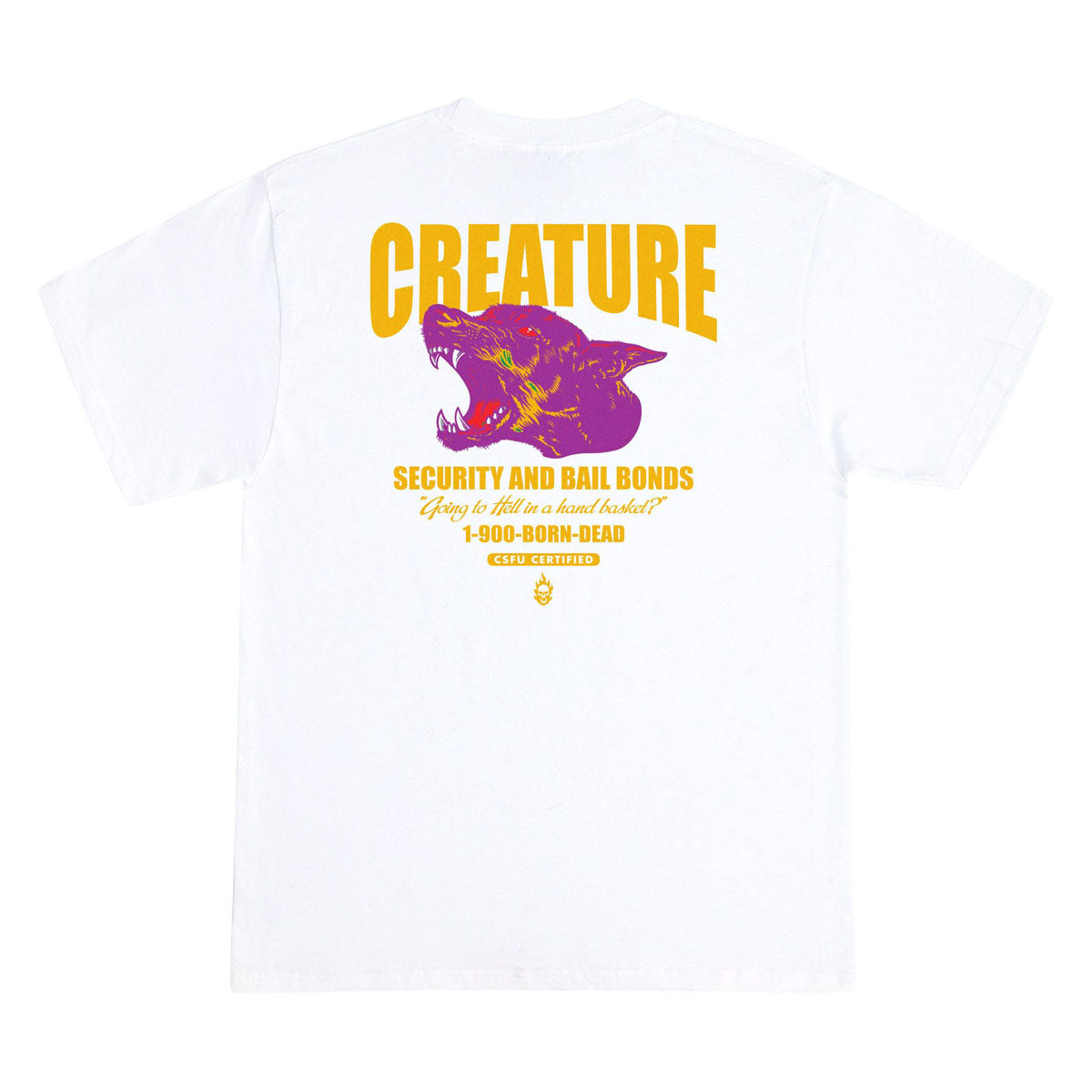Creature Security Service T-Shirt - White image 1