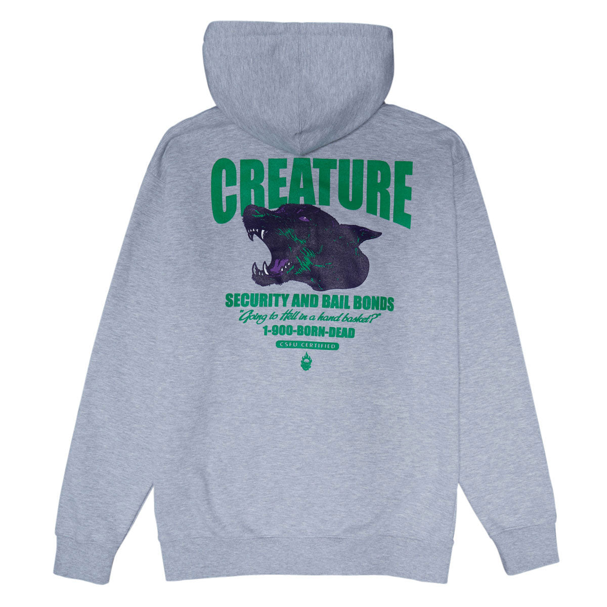 Creature Security Service Zip Hoodie - Grey Heather image 2