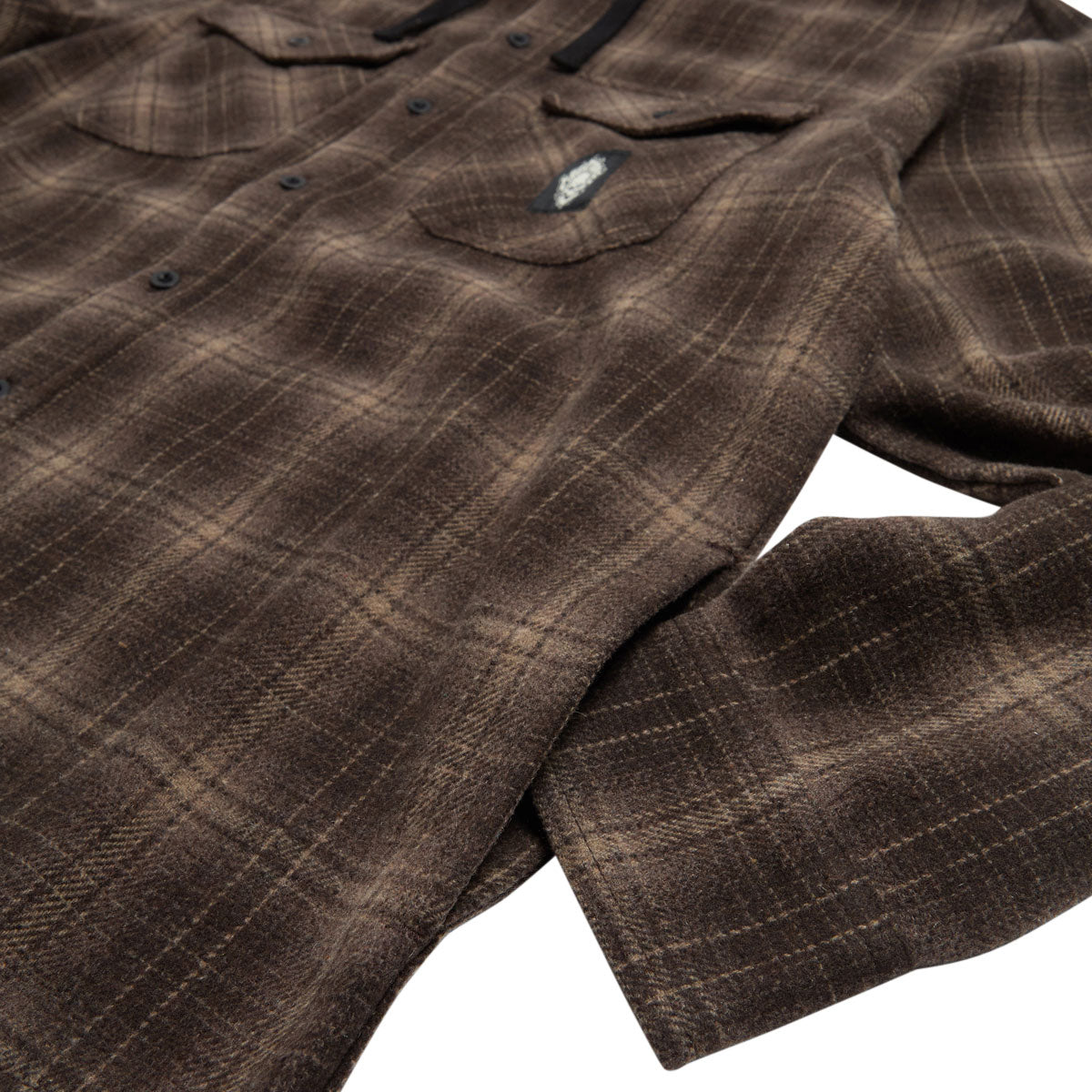 Creature BHF Long Sleeve Hooded Flannel Shirt - Black image 5