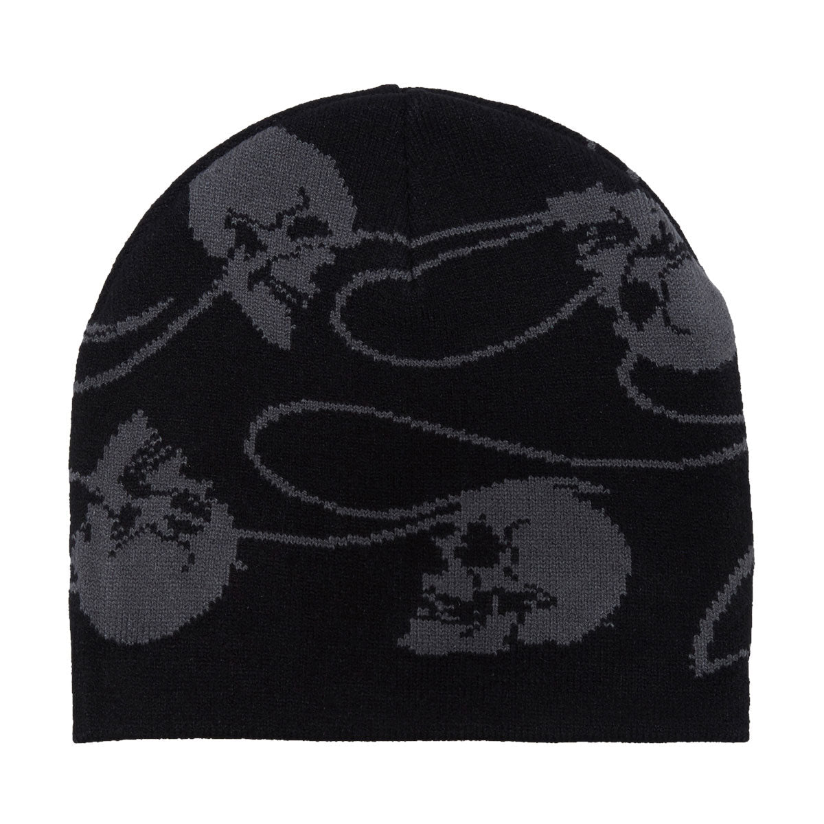Creature Spiral Skull Skully Beanie - Black image 2