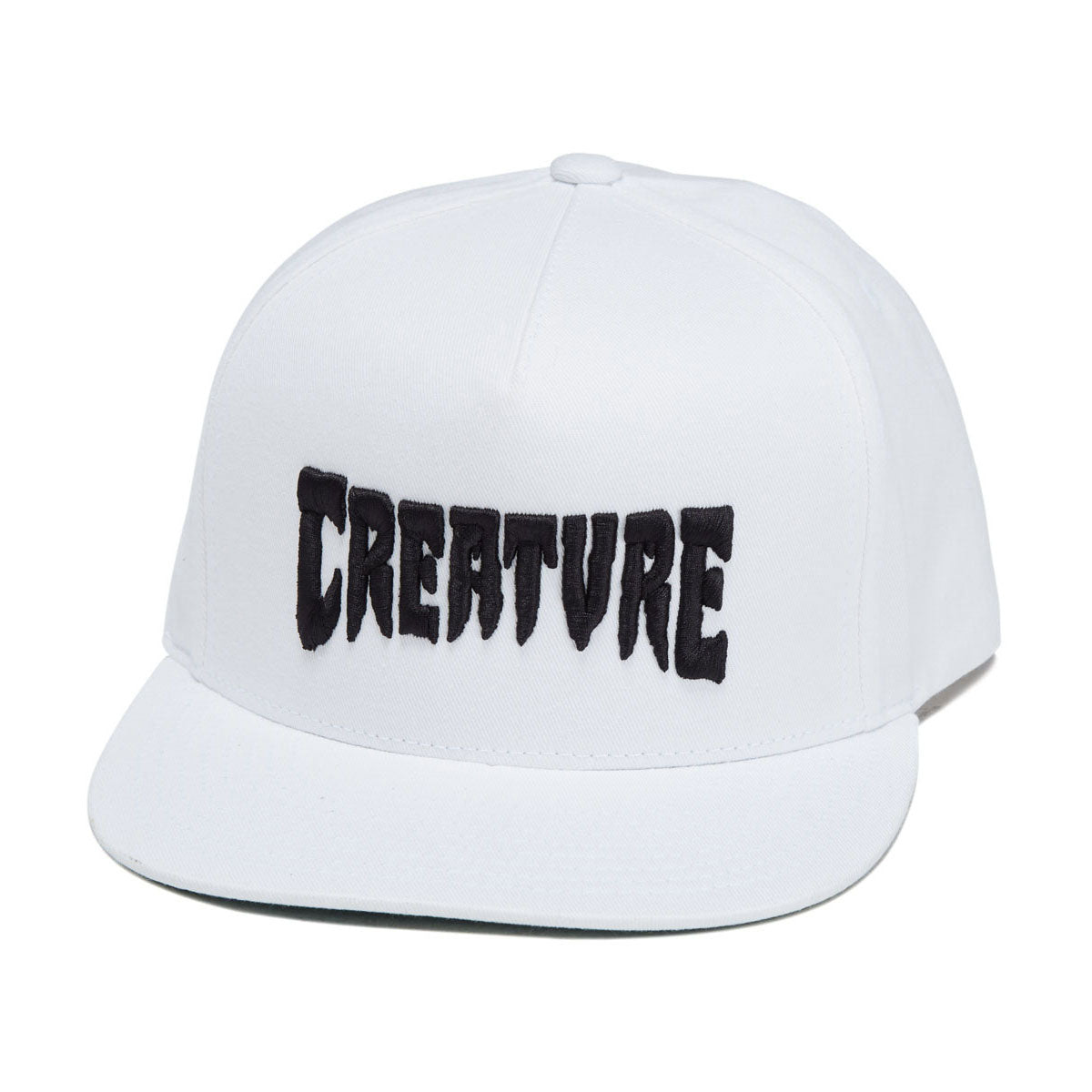 Creature Mono Logo Snapback Hat - White image 1