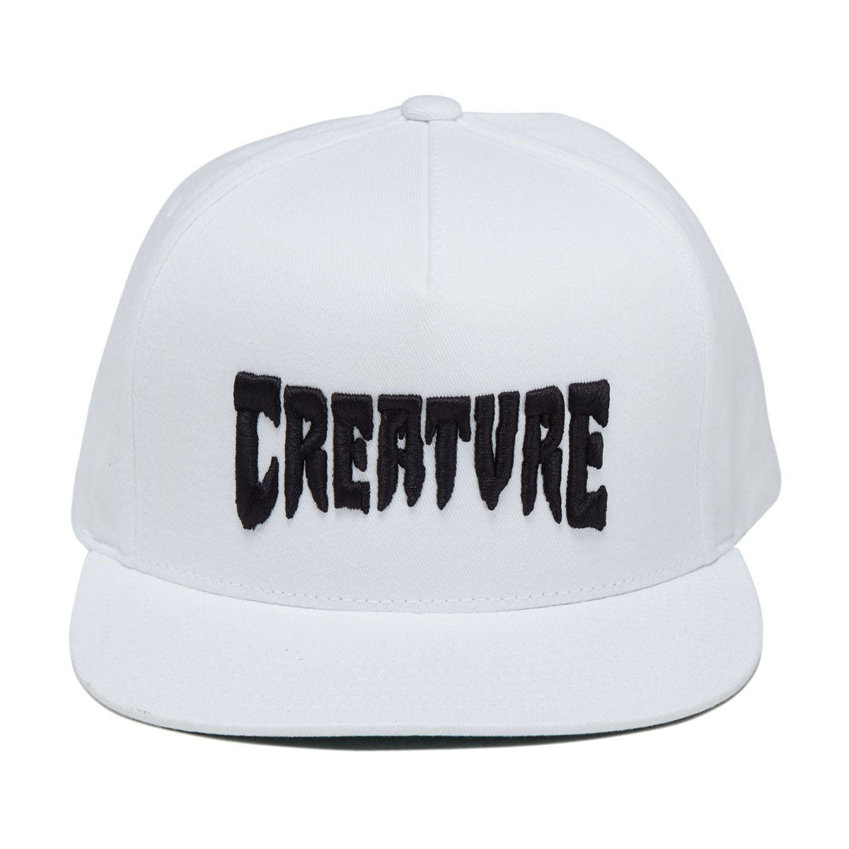 Creature Mono Logo Snapback Hat - White image 5