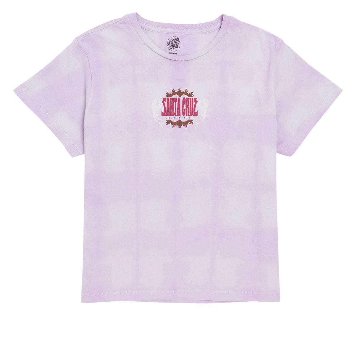 Santa Cruz Womens Winged Inferno Skimmer T-Shirt - Lavender Dye image 1