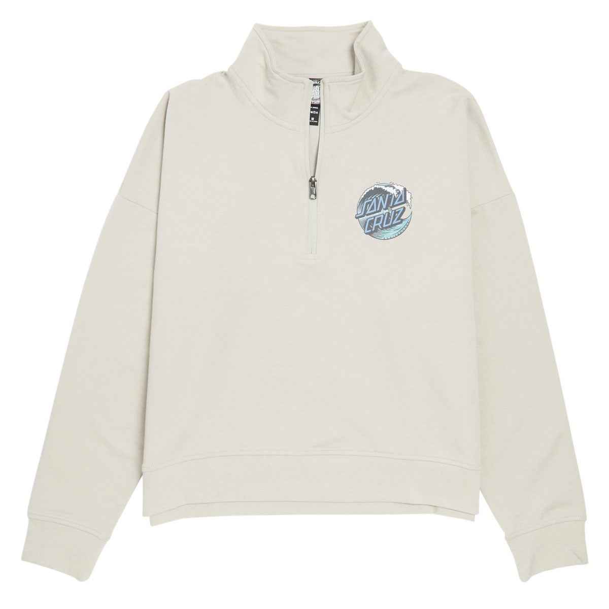 Santa Cruz Womens Wave Dot 1/2 Zip Jacket - Smoke image 1
